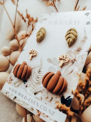 wild eden handmade polymer clay earrings handmade jewellery new zealand cottage core spring winter summer cute earrings