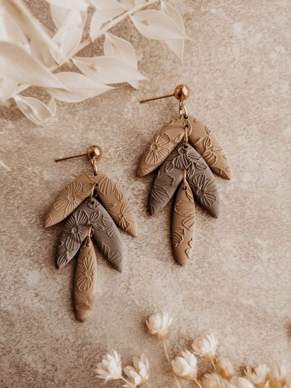 wild eden handmade polymer clay earrings handmade jewellery new zealand cottage core spring winter summer cute earrings
